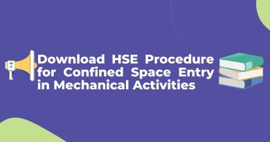 HSE Procedure for Confined Space Entry in Mеchanical Activitiеs